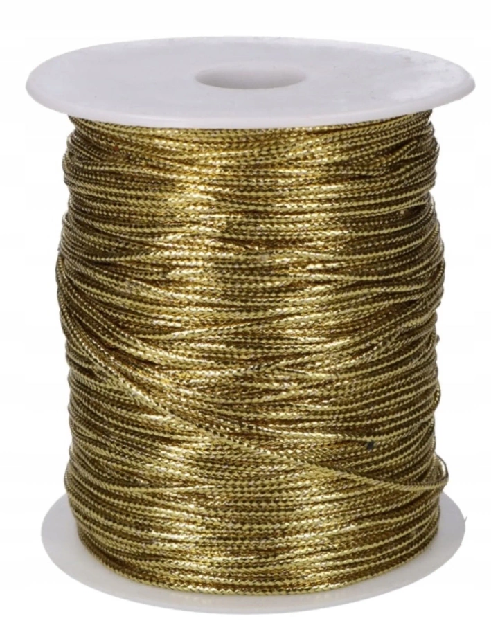 Sznurek metalizowany do zawieszek i ozdób 100m