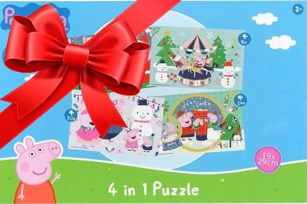 Puzzle 4w1 z bajki Świnka Peppa dla dzieci