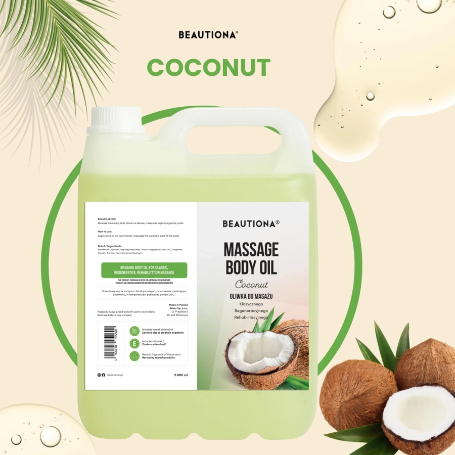 Oliwka olejek do masażu ciała kokos 5000 ml
