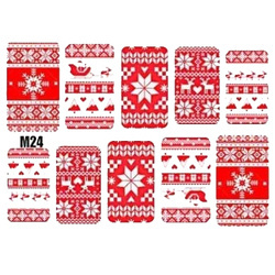 Naklejki wodne świąteczne na paznokcie M24