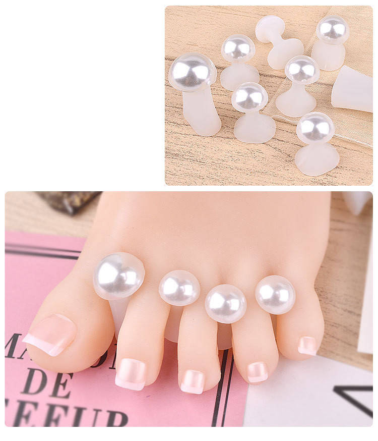 Pojedyncze separatory do paznokci do pedicure perły 8 sztuk