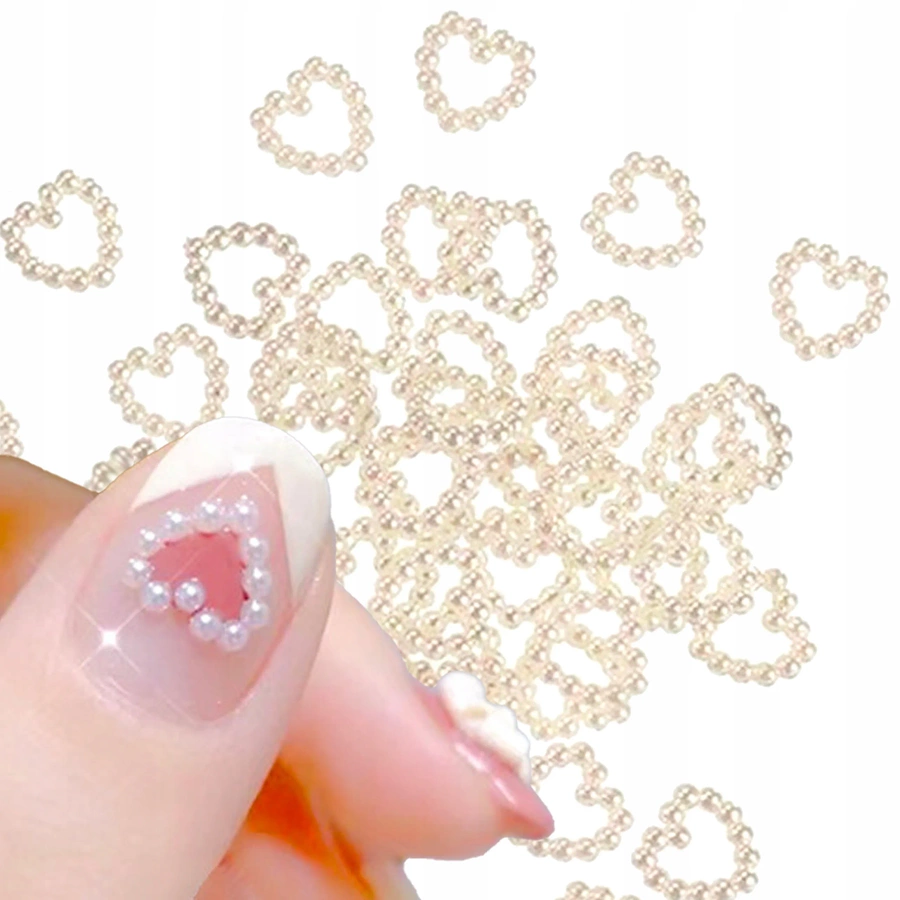 Ozdoby w kształcie serduszek 3D do paznokci