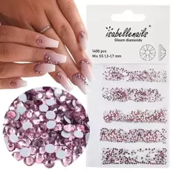 Cyrkonie 023 Rose 1400 szt mix