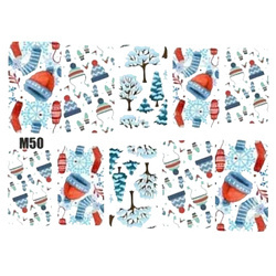 Naklejki wodne świąteczne na paznokcie M50