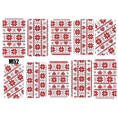 Naklejki wodne świąteczne na paznokcie M52