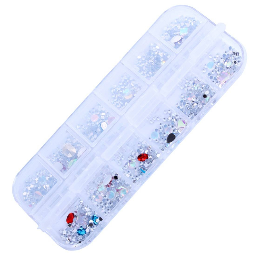 Holo ozdoby do paznokci - mix 12 wzorów