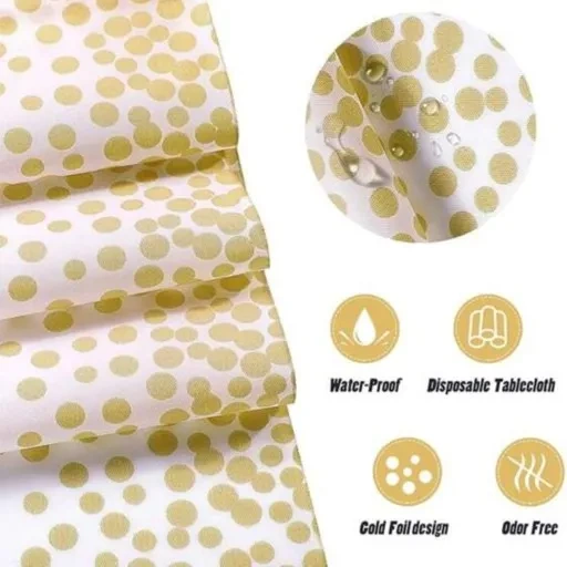 Jednorazowy obrus foliowy biały 274 x 137 cm