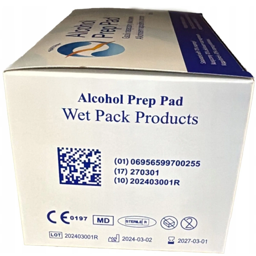 Gaziki odkażające nasączone alkoholem 100 szt.