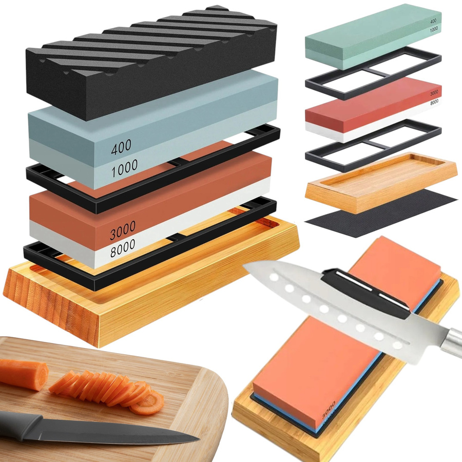 Kamień wodny do ostrzenia noży kuchennych zestaw