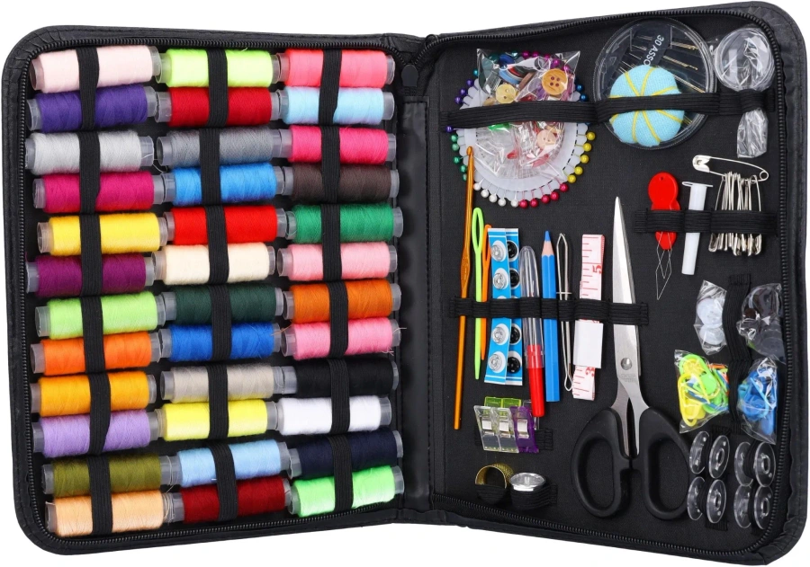 Zestaw do szycia przybornik krawiecki - igły, nitki nożyczki