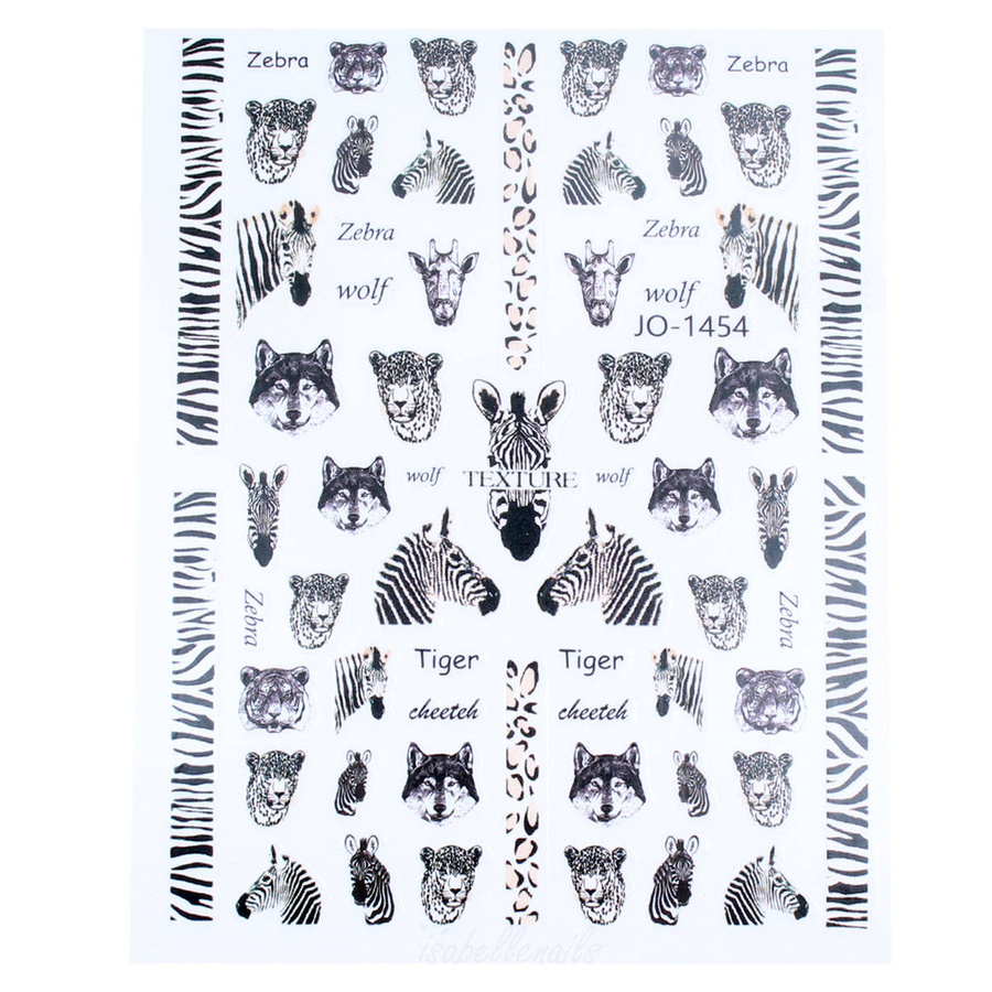 Naklejki 3D na paznokcie zebra JO-1454