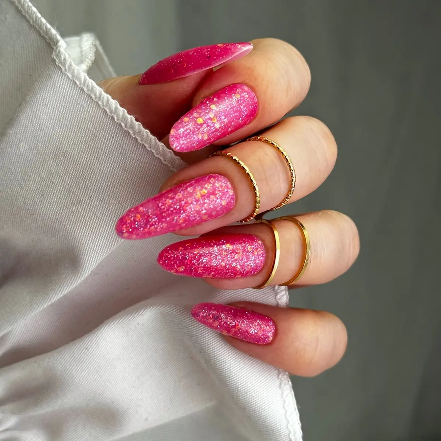 Lakier hybrydowy 7 ml - 379. Glitter Marshmallow