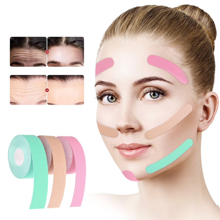 Taśma samoprzylepna do Faceliftingu Kinesiotape, różowa metr