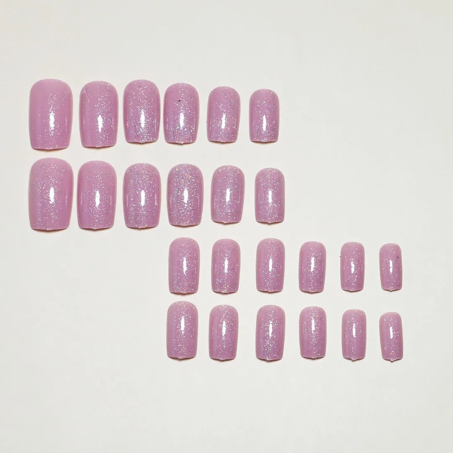 Tipsy do manicure różowe 24 szt.