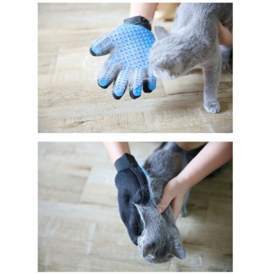 Masująca rękawica do sierści dla psa i kota