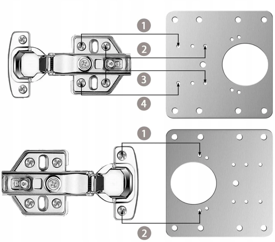 Zestaw płytek naprawczych do zawiasów 4 szt