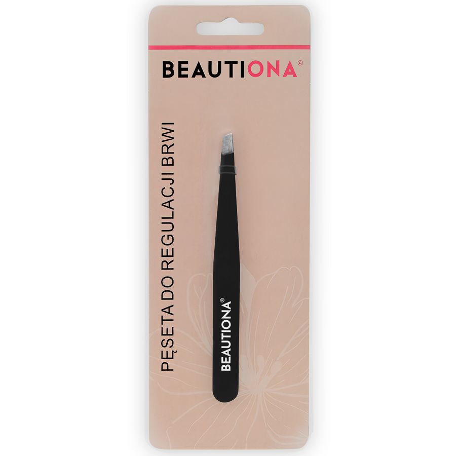 Pęseta skośna do brwi czarna