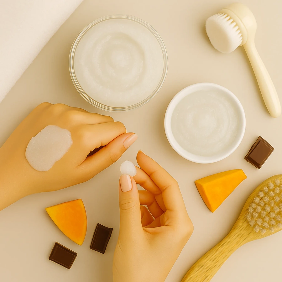 Peeling cukrowy gruboziarnisty do ciała o zapachu pierniczkowym 250 ml