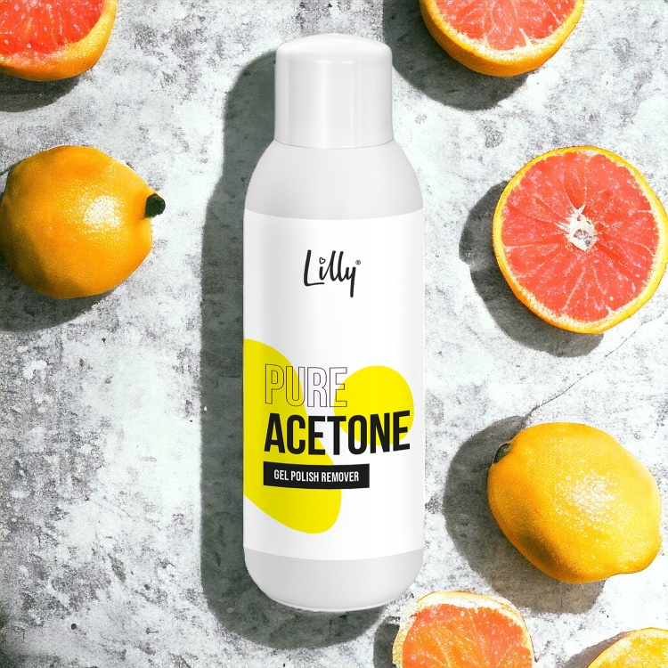 Aceton Lilly zmywacz do paznokci do usuwania hybrydy 100 ml