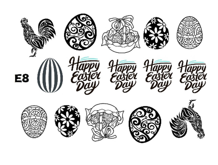 Naklejka wodna wielkanocna E8
