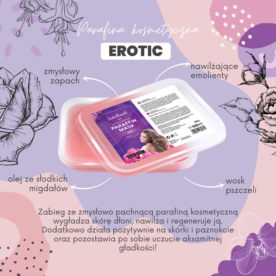 Zestaw 30x parafina kosmetyczna isabellenails erotic 500 ml