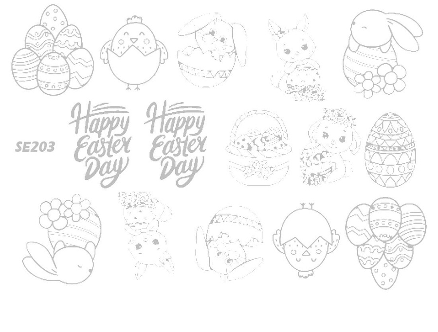 Naklejka wodna wielkanocna SE203