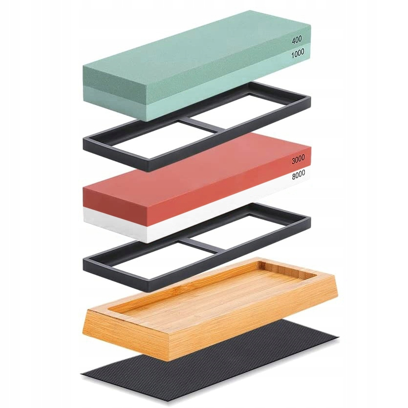 Kamień wodny do ostrzenia noży kuchennych zestaw