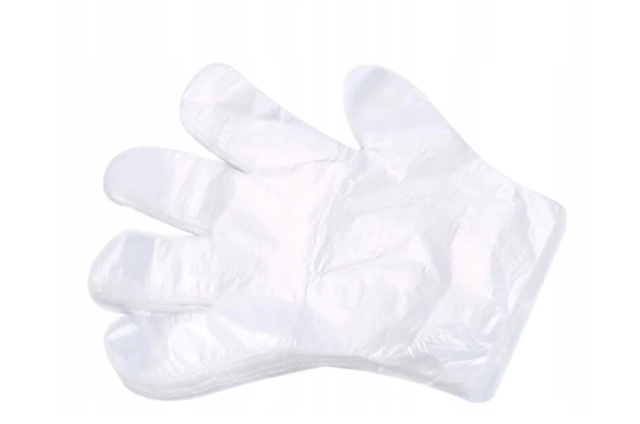 Rękawice foliowe mocne jednorazowe 100 sztuk