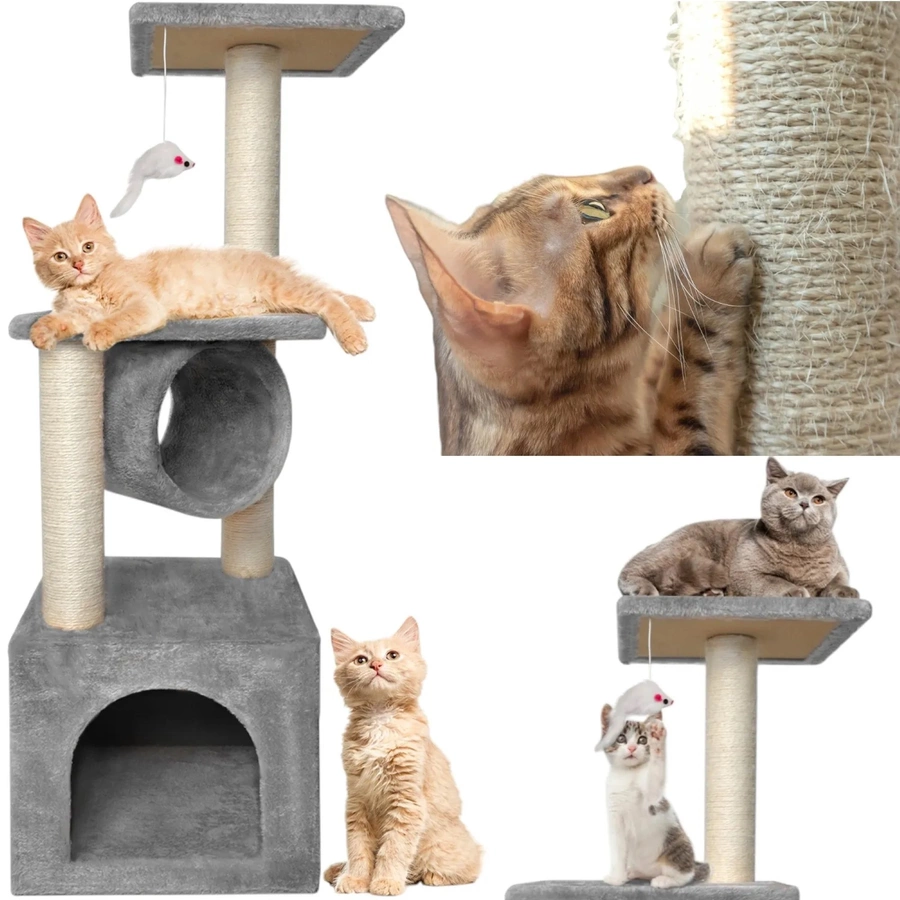 Drapak dla kota drzewko 91 cm – 5 poziomów, domek i legowisko