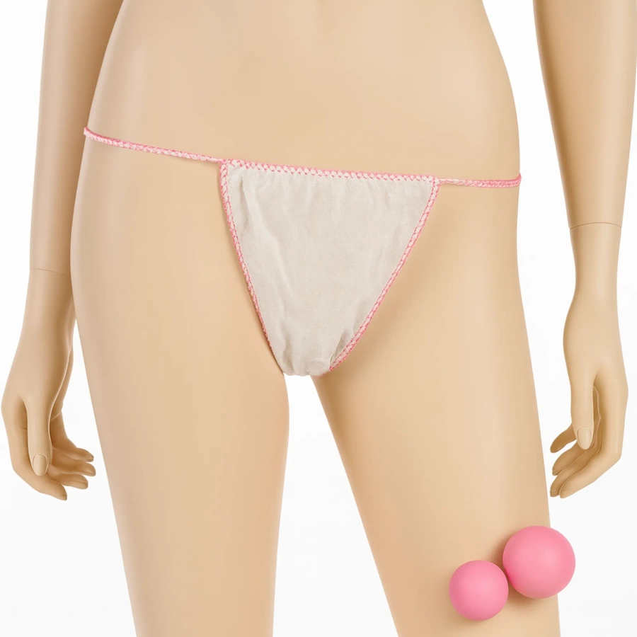 Włókninowe Stringi Majtki Jednorazowe Białe Damskie Masażu Zabiegów 100szt.