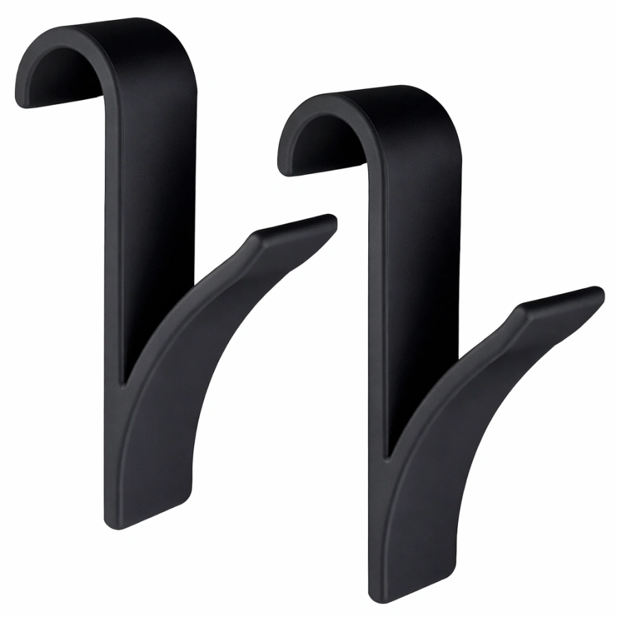 Wieszak na ręczniki czarny 2 szt