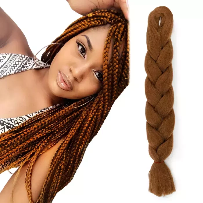 Włosy syntetyczne do warkoczyków brąz A7