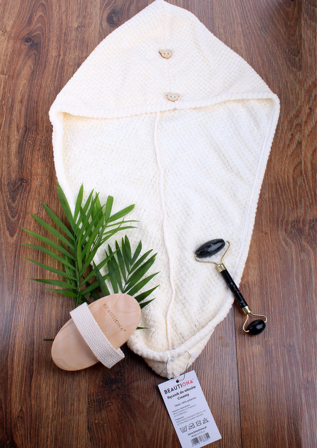 Ręcznik turban do włosów Creamy