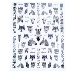 Naklejki 3D na paznokcie zebra JO-1454