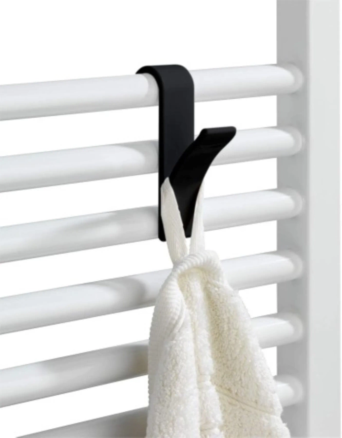 Wieszak na ręczniki czarny 2 szt
