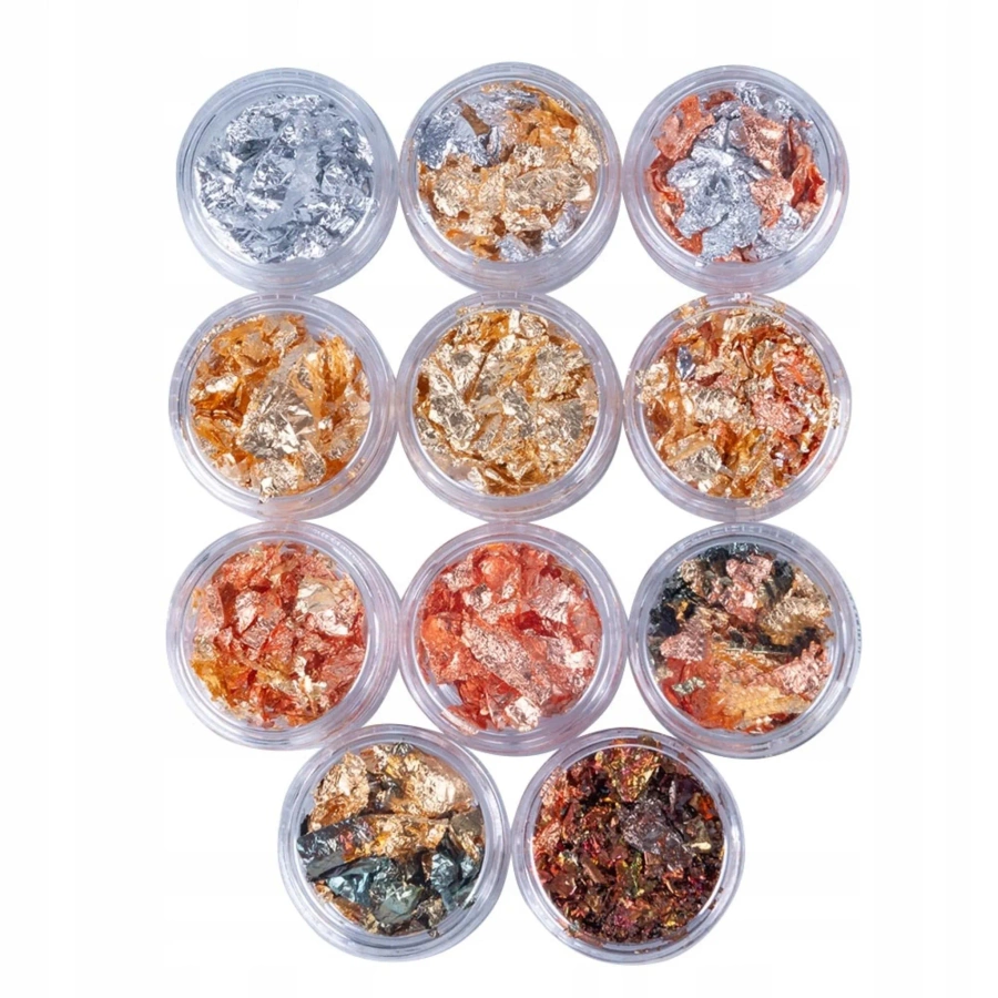 Kasetka folia pazłotko złotko 12 kolorów