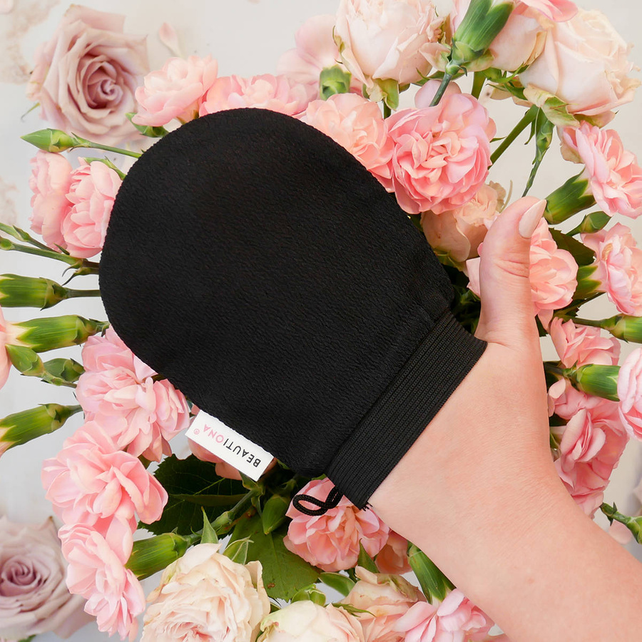 BEAUTIONA złuszczająca rękawica do peelingu twarzy