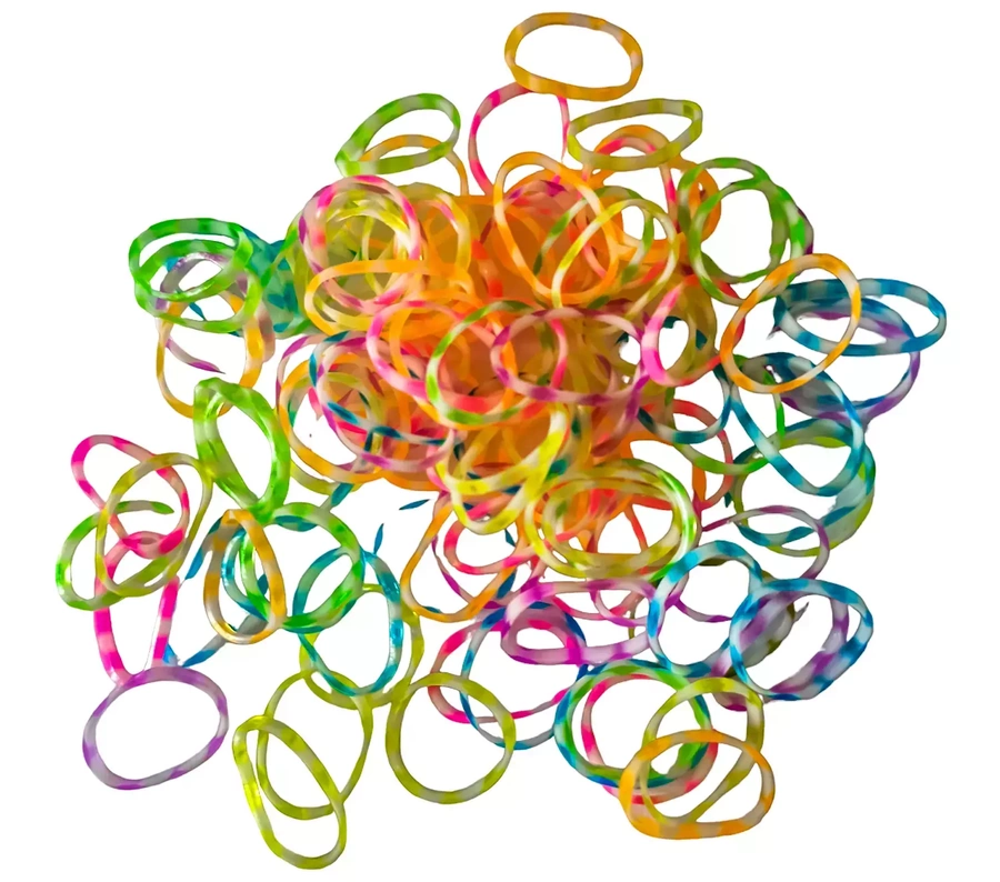 Mini gumki do włosów warkoczyków kolorowe