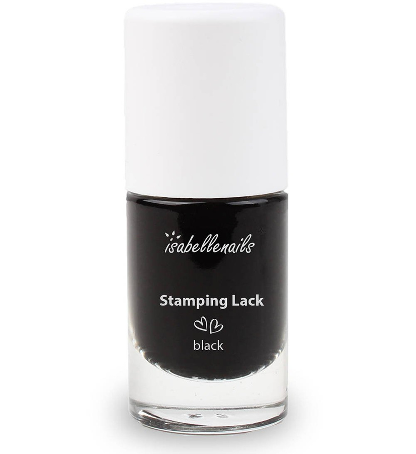 Isabellenails Lakier do stempli czarny 7 ml