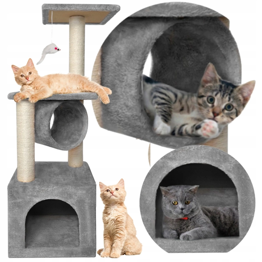 Drapak dla kota drzewko 91 cm – 5 poziomów, domek i legowisko