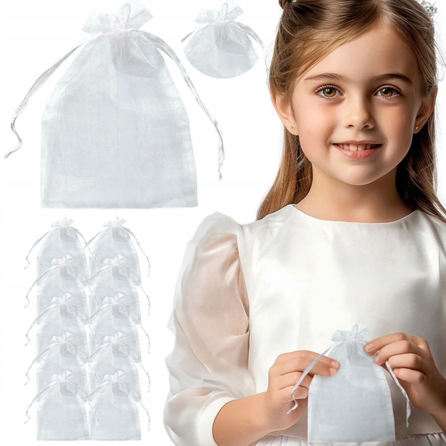 Woreczki z organzy 100 szt 9 x 10 cm