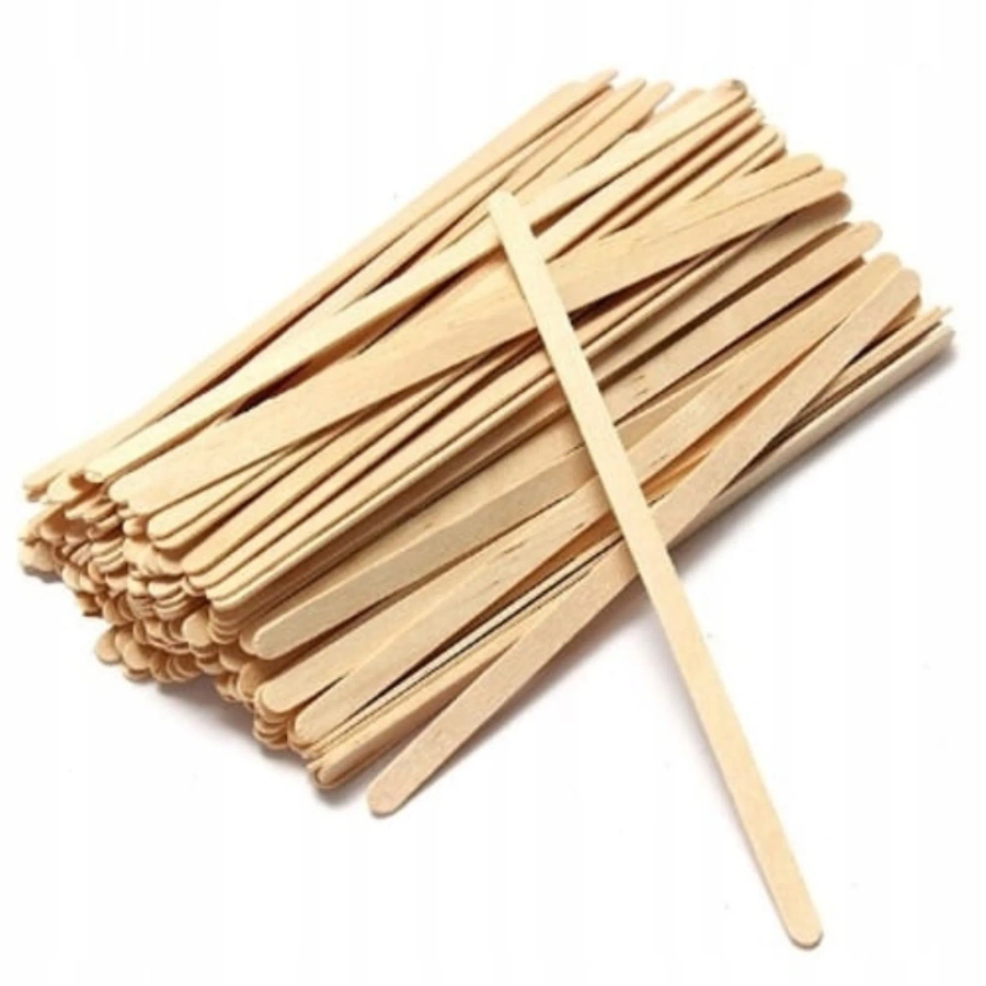 Szpatułki drewniane do depilacji wąskie 100 szt 140x6 mm