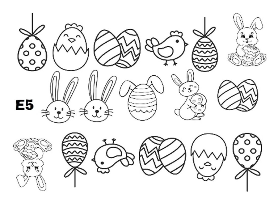 Naklejka wodna wielkanocna E5