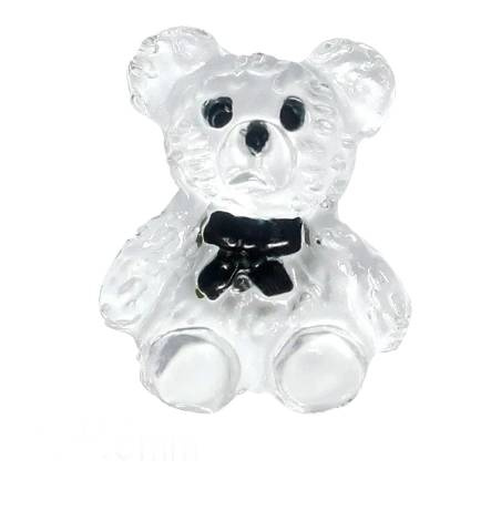 Ozdoby misie 3D do paznokci przezroczyste