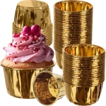 Papierowe foremki do muffinek złote 50szt
