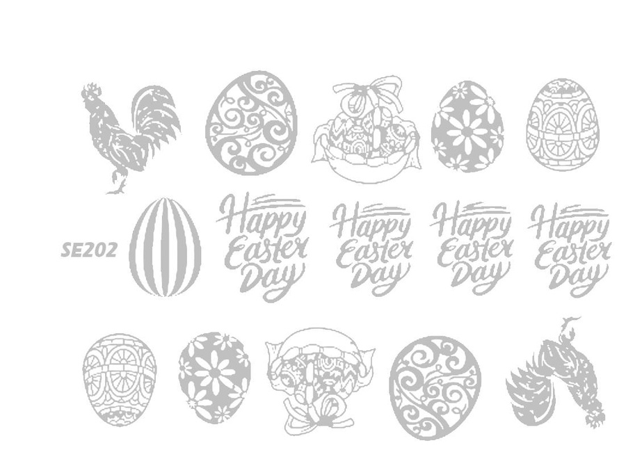 Naklejka wodna wielkanocna SE202