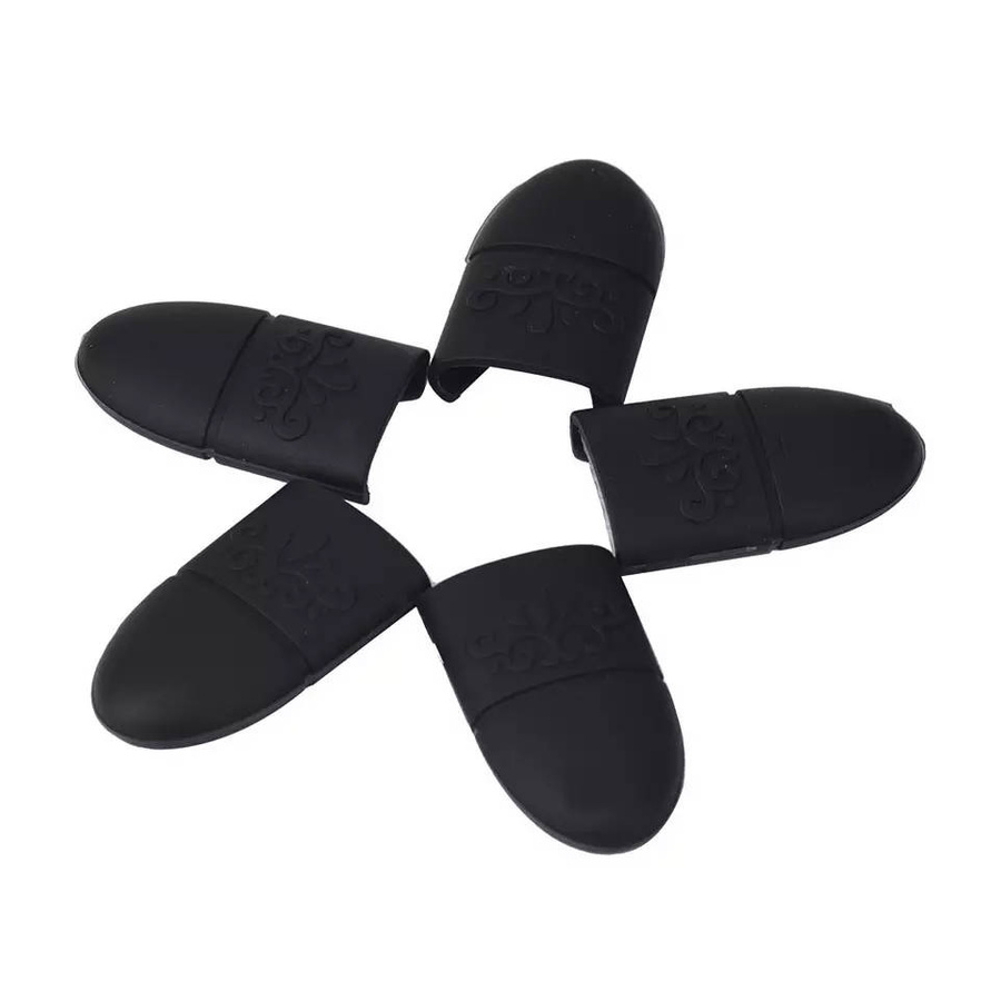 Klipsy czapeczki silikonowe do usuwania lakieru BLACK 5 szt.