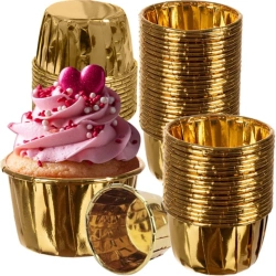 Papierowe foremki do muffinek złote 50szt