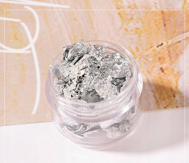 Pazłotko metaliczna folia do zdobień srebrna