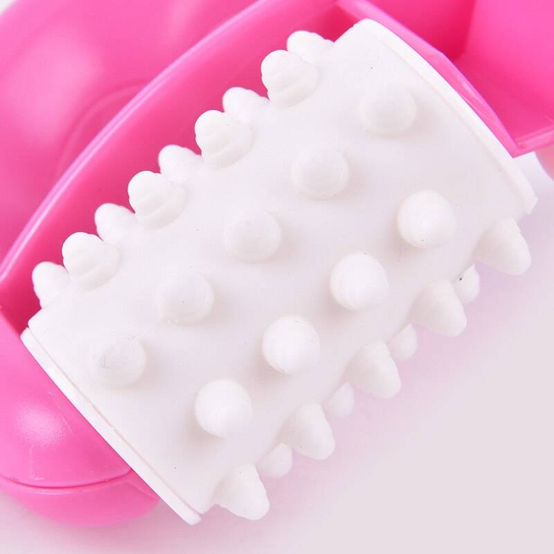 Masażer antycellulitowy, roller dwustrefowy do masażu, różowy